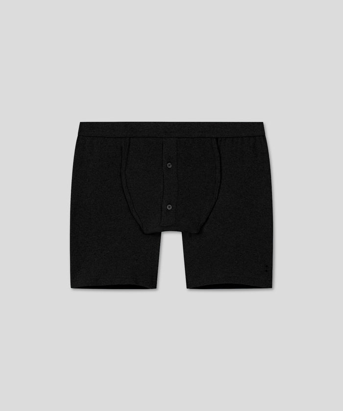 Army Ribbed Night Shorts: Schwarz
