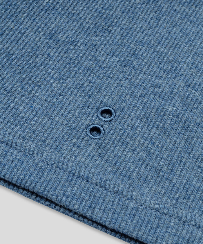Army Ribbed Night Shorts: Blue Melange