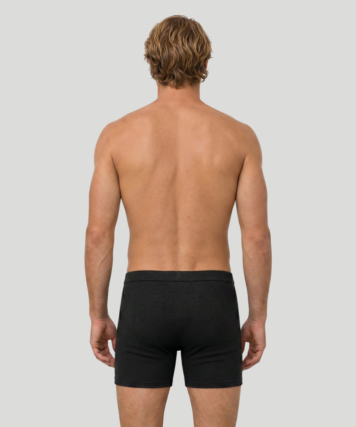 Army Ribbed Night Shorts: Schwarz