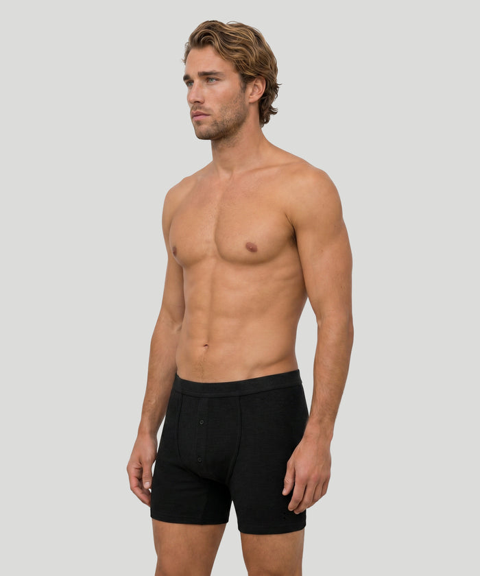 Army Ribbed Night Shorts: Schwarz