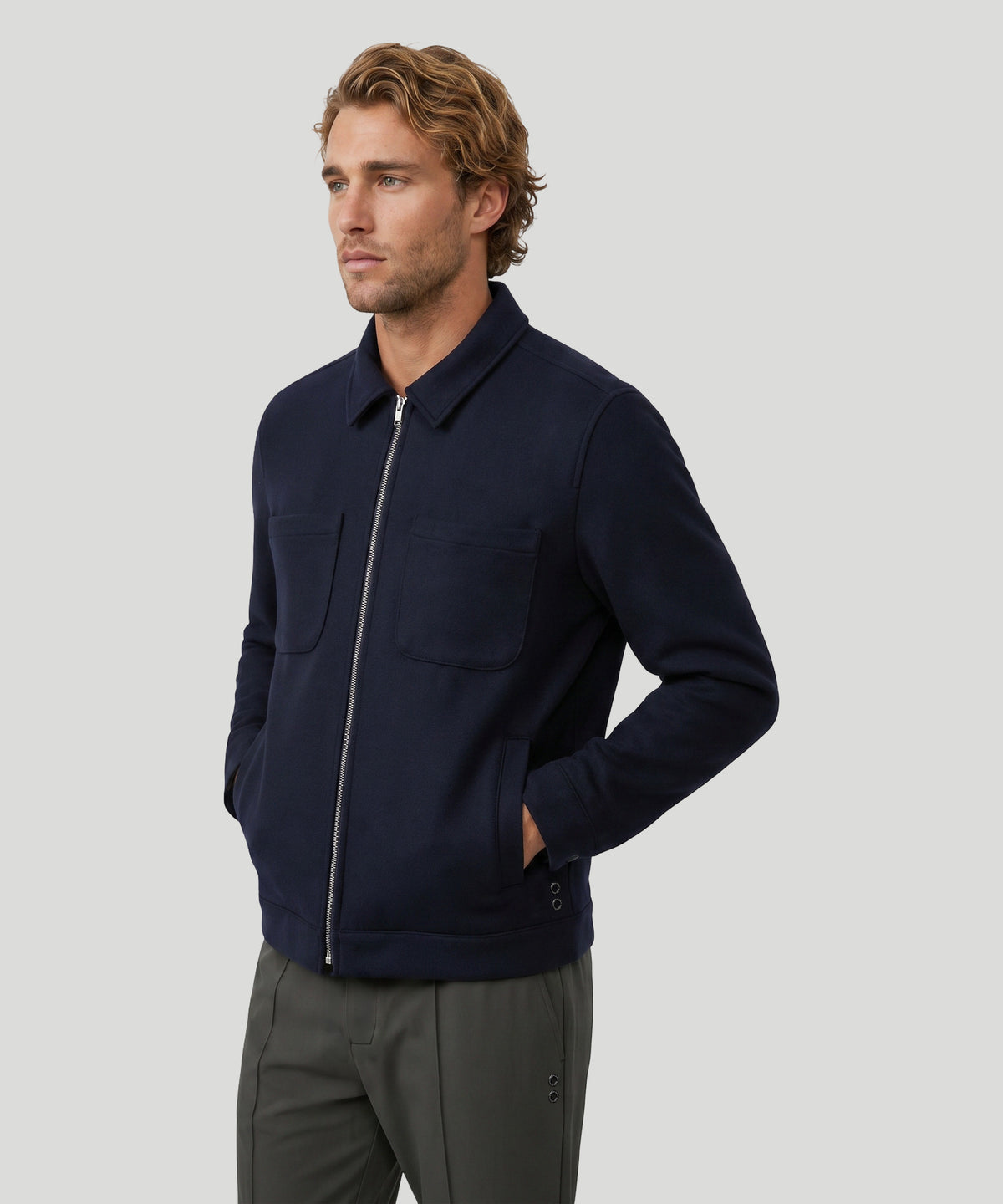 RD Wool Jacket: Navy