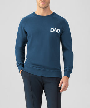 Sweatshirt en coton organique "DAD": Bleu profond