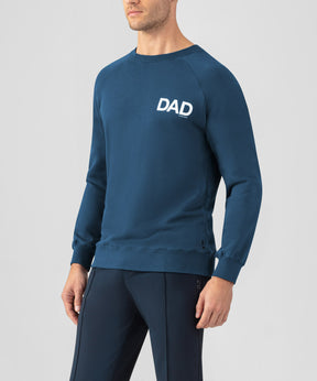 Sweatshirt en coton organique "DAD": Bleu profond