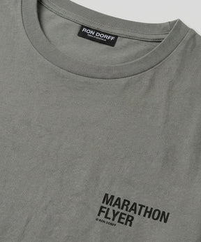 T-Shirt en coton bio "MARATHON FLYER": Vert militaire