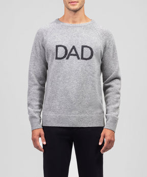 Pull en laine "DAD": Gris chiné