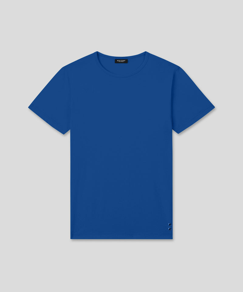 Rundhals-T-Shirt Eyelet Edition: Blau