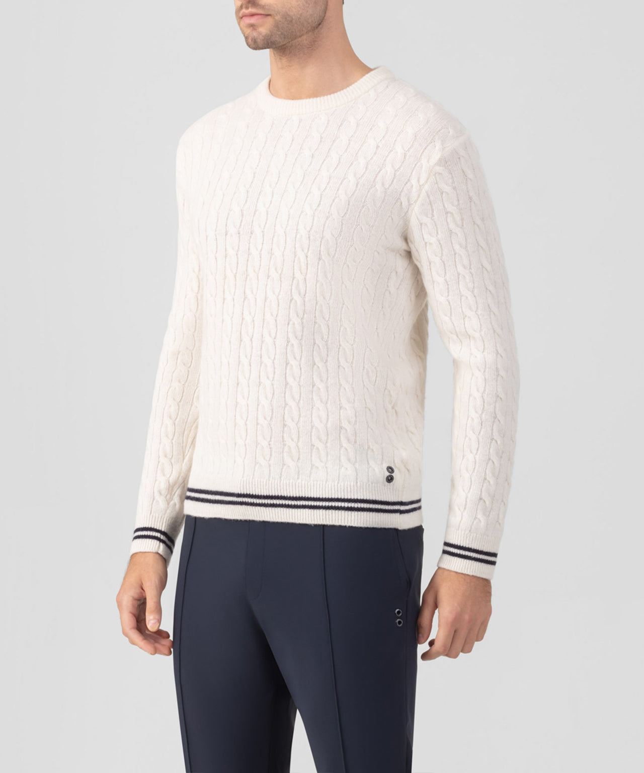 Pull en laine et cachemire: Écru