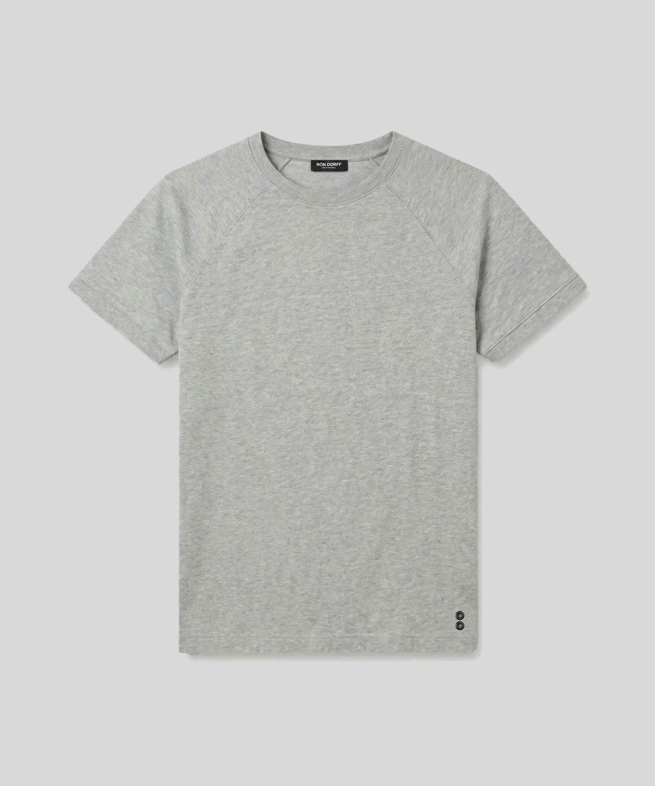 Sweatshirt à manches courtes en coton bio: Gris chiné