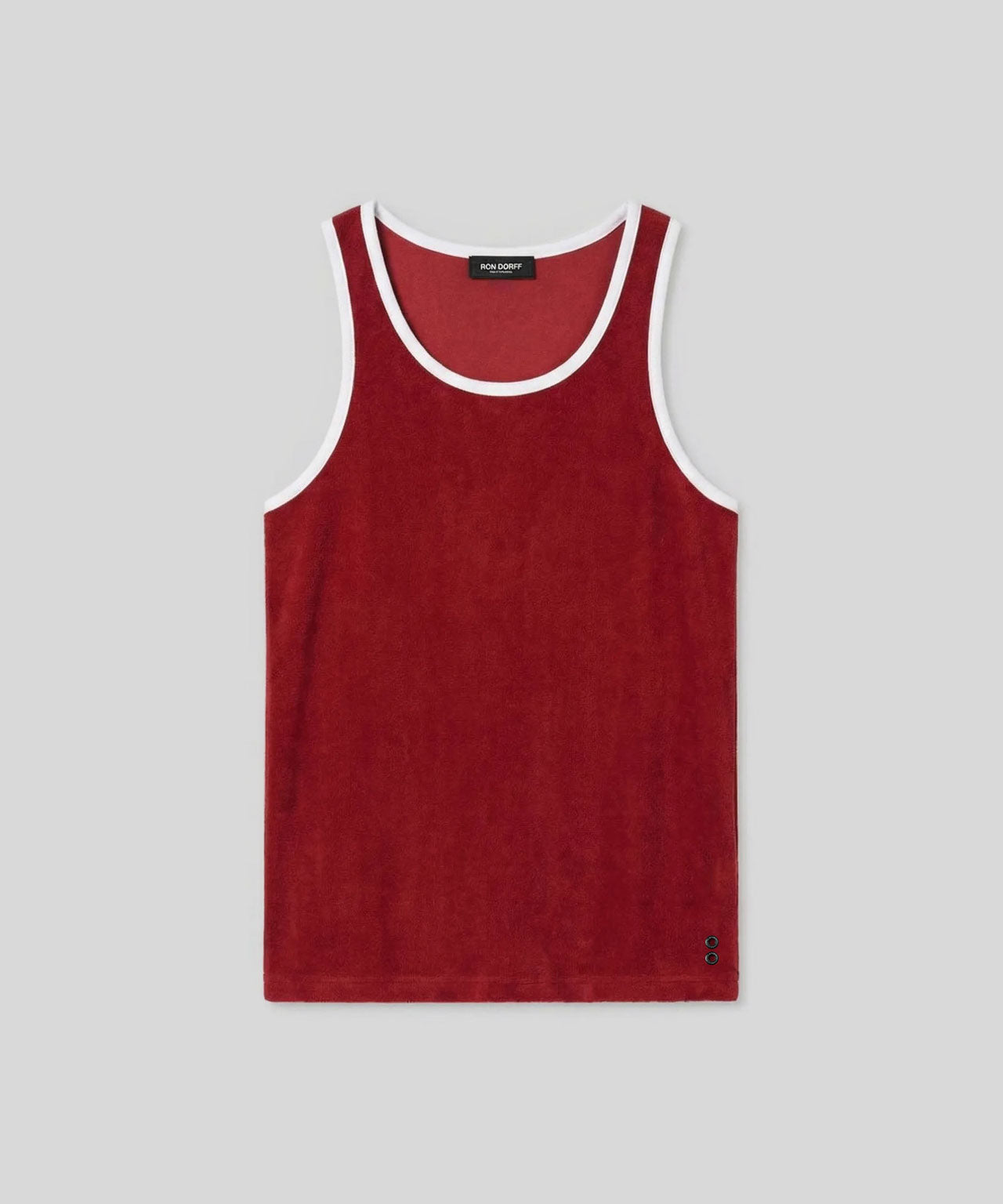 Cotton Terry Tank Top: Red
