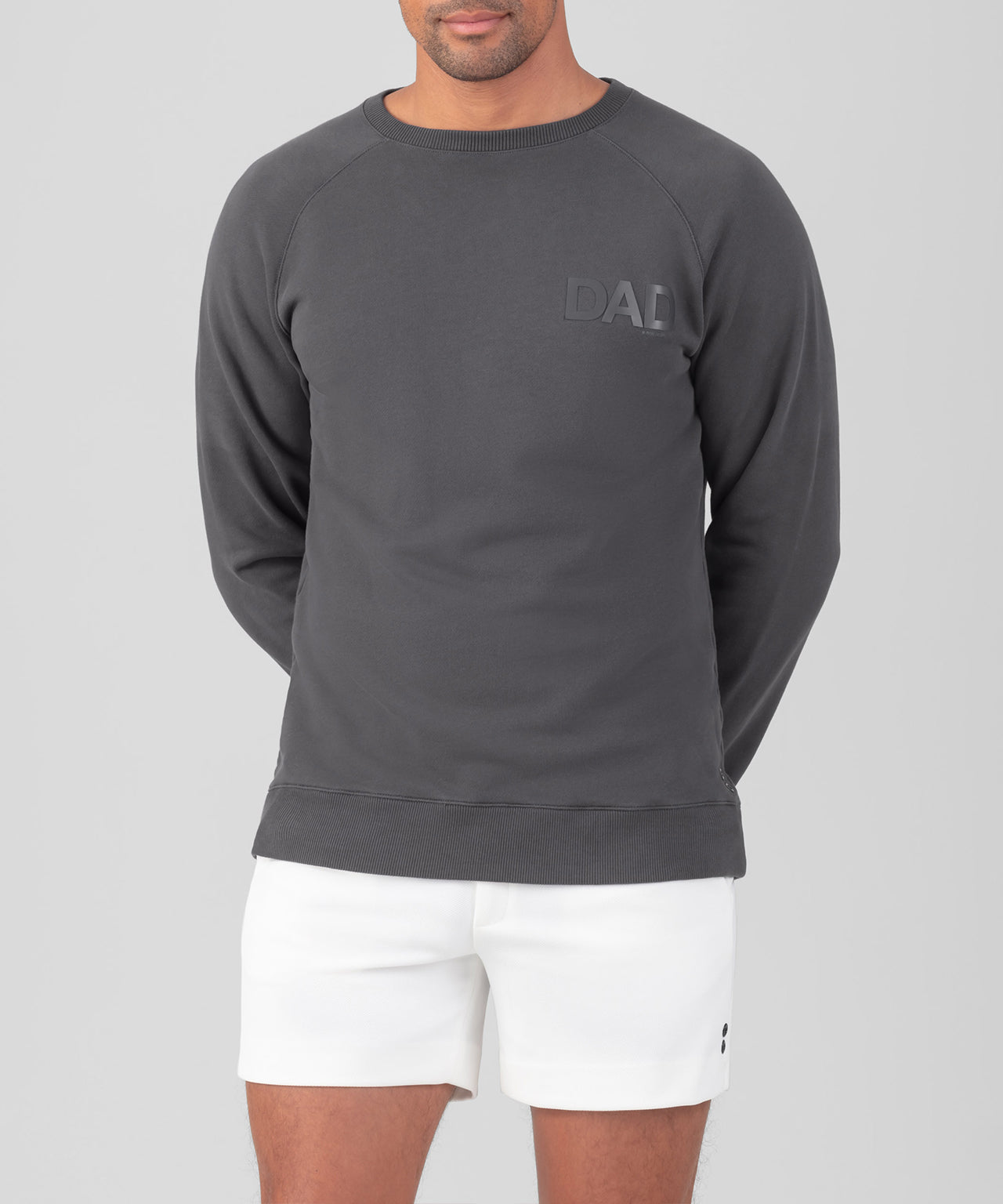 Sweatshirt en coton organique "DAD": Gris lave