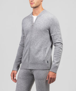 Cashmere Tennis Jacket: Heather Grey