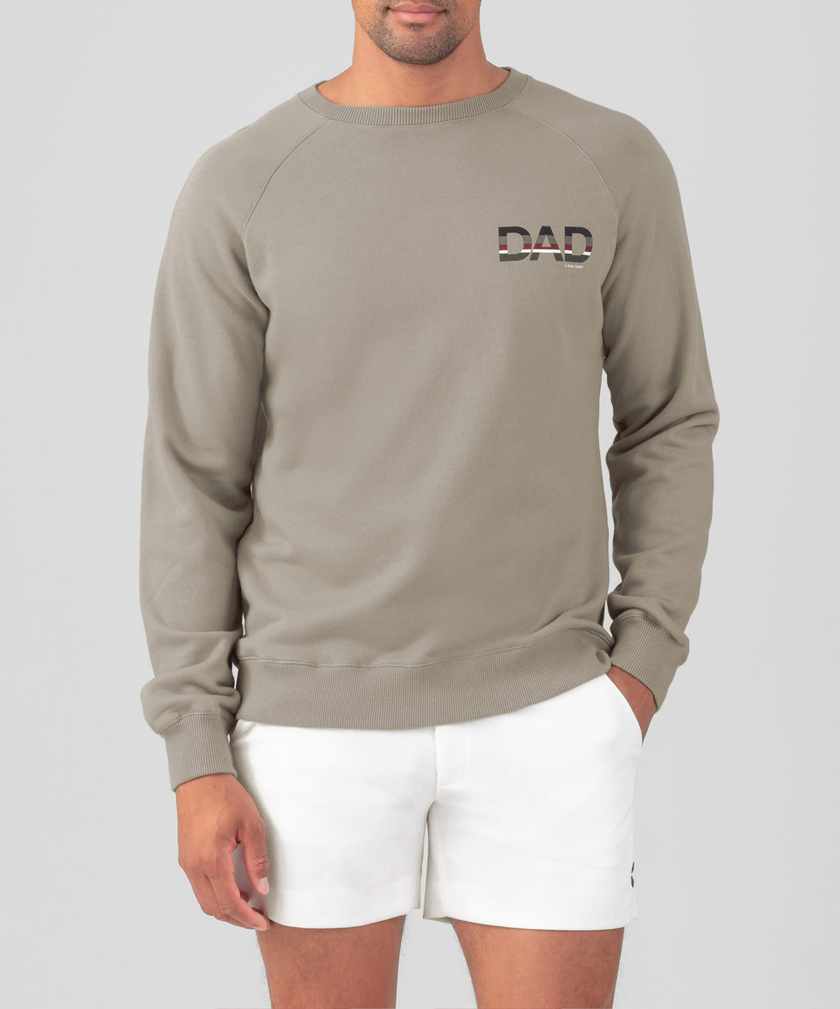 Sweatshirt en coton organique "DAD": Beige foncé