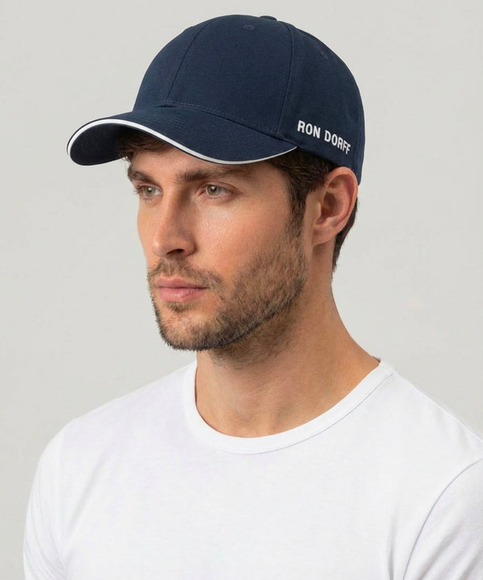 Casquette avec piping: Bleu marine