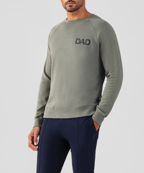 Sweatshirt en coton organique "DAD": Vert militaire