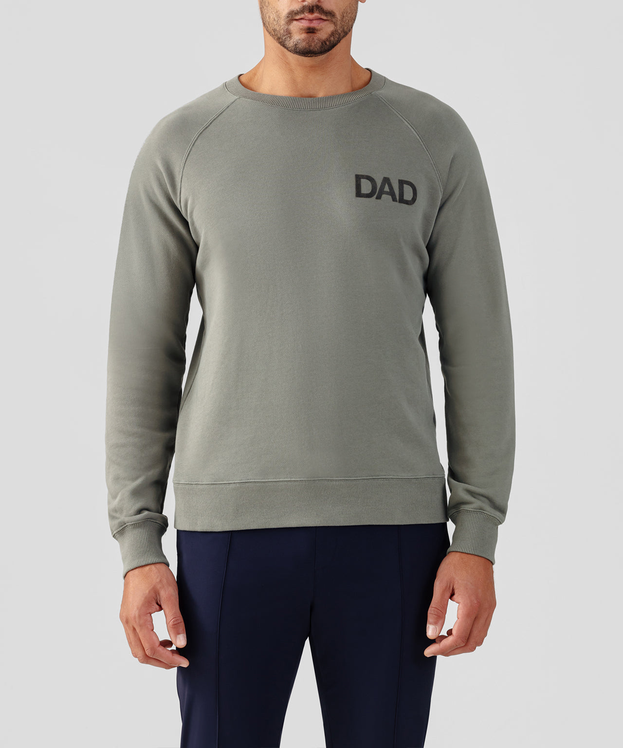 Sweatshirt en coton organique "DAD": Vert militaire