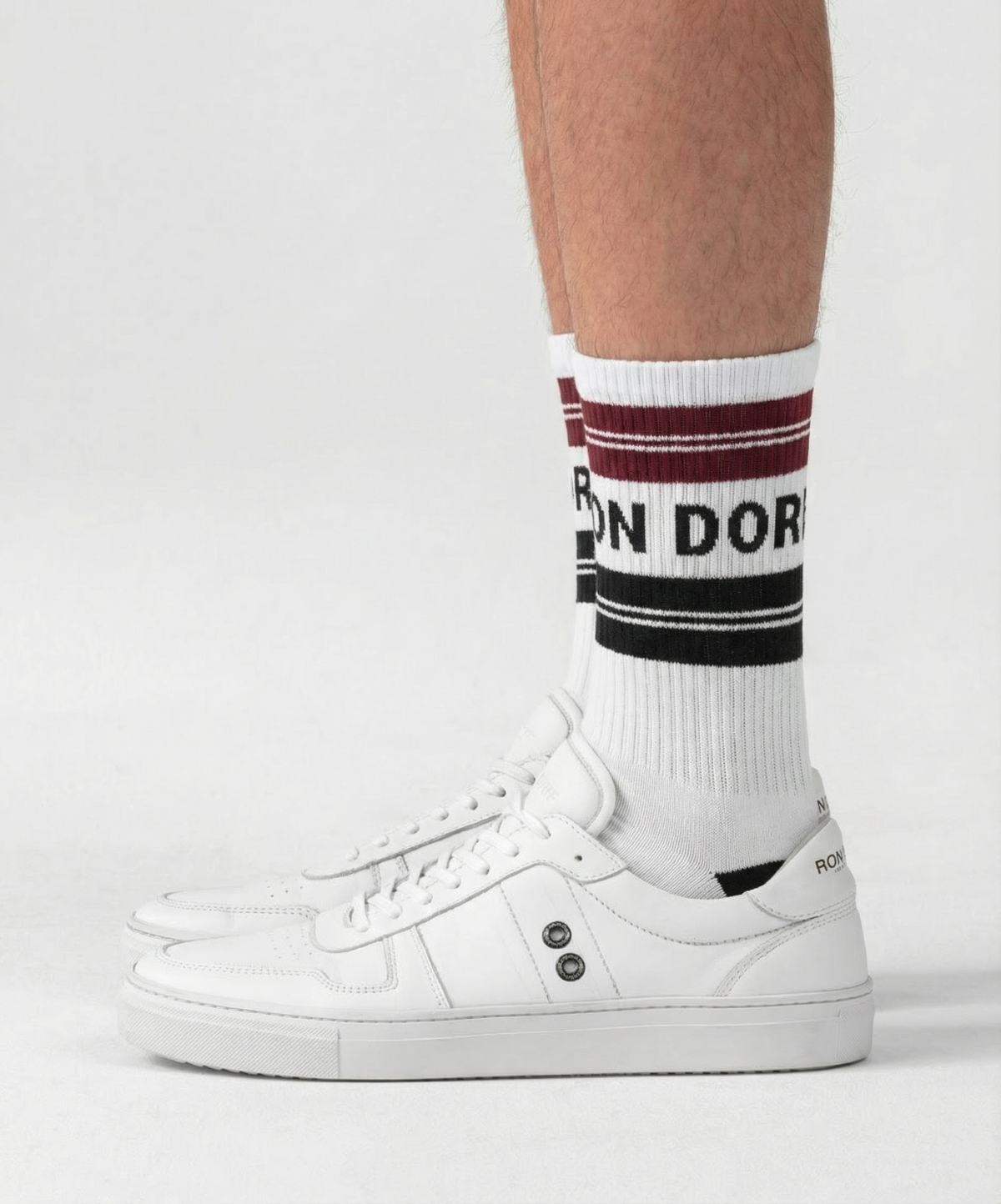 Chaussettes de sport à rayures "RON DORFF": Rouge