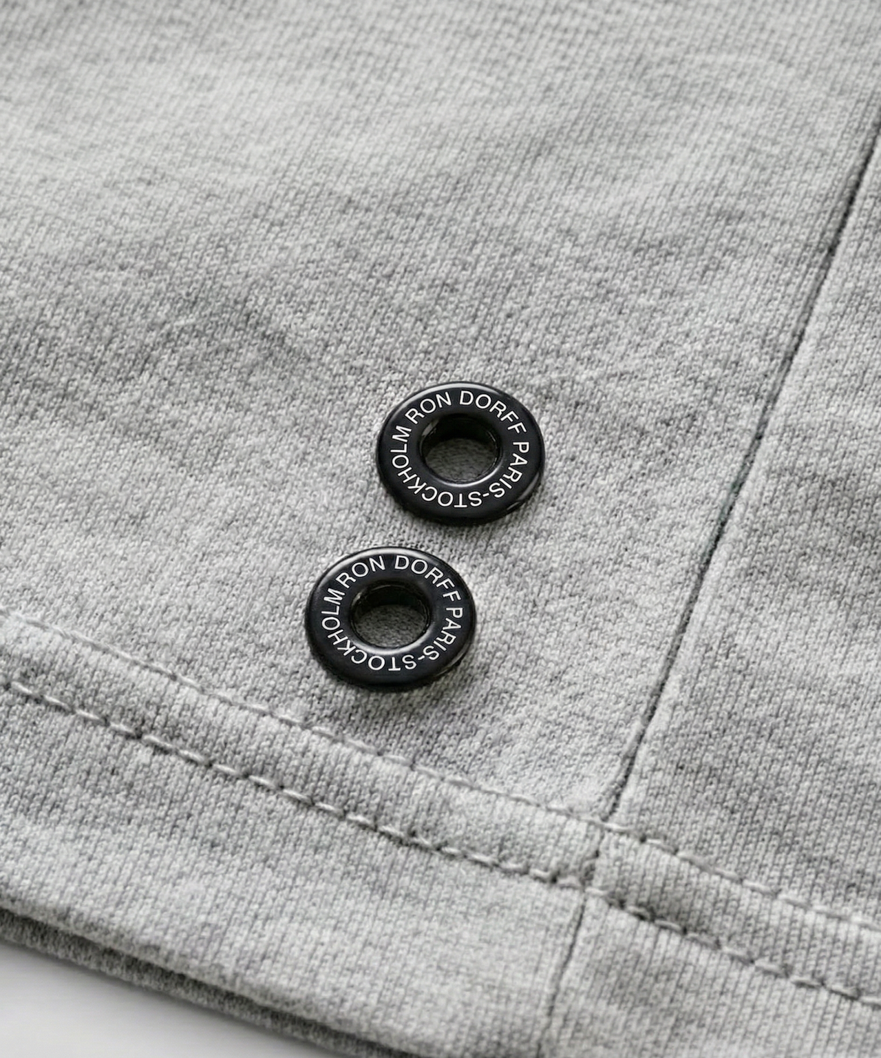 Sweatshirt à manches courtes en coton bio: Gris chiné