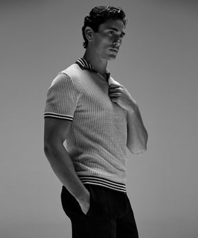 Cotton-Silk Nordic Polo: Off White