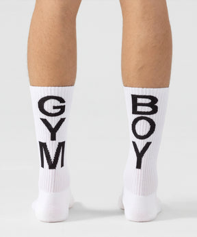 Sport Socks "GYM BOY": White