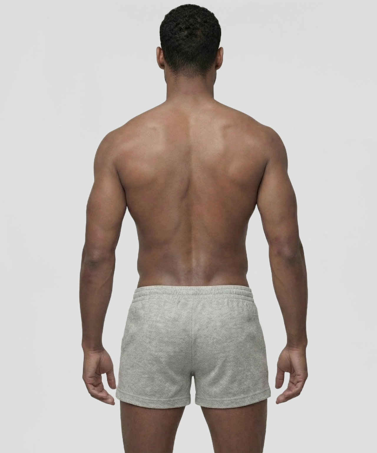 Mesh Home Shorts: Grey Melange