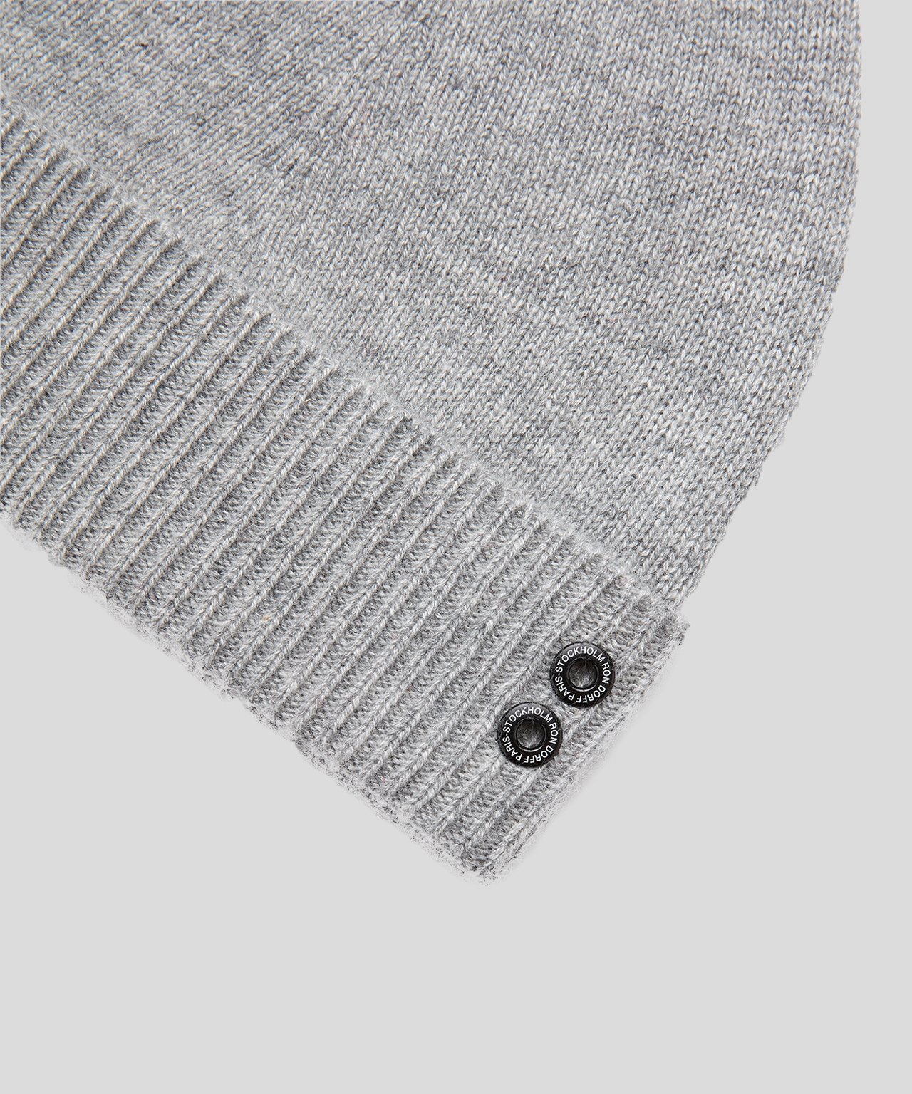 Cashmere Beanie: Grey Melange