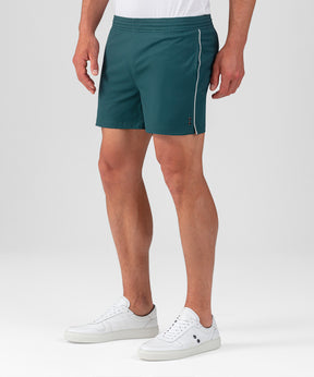 Exerciser Shorts w. Piping: Green Night