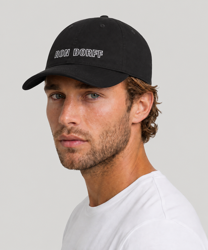 Light Cotton Coach Cap "RON DORFF": Black