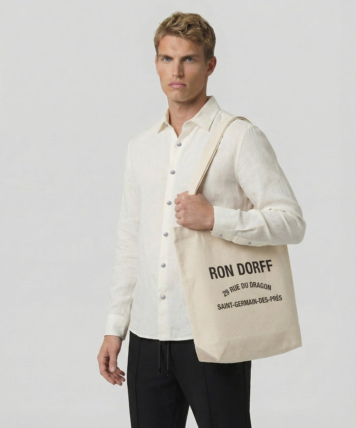 Tote Bag "DRAGON": Blanc rétro