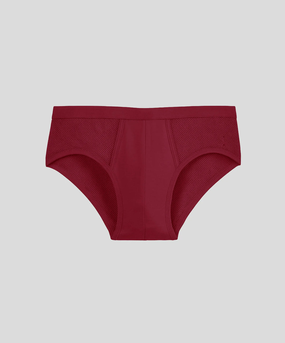 Mesh Y-Front Briefs: Red