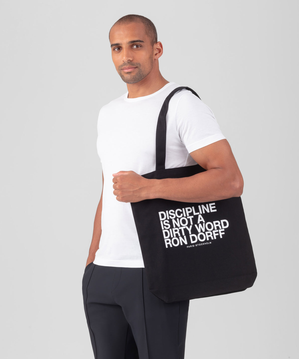 Tote Bag "DISCIPLINE": Noir