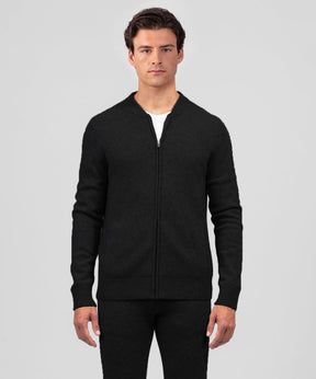 Cashmere Tennis Jacket: Black