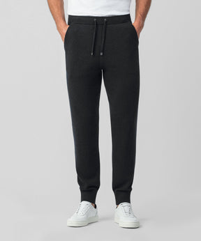 Pantalon en laine et en cachemire: Noir