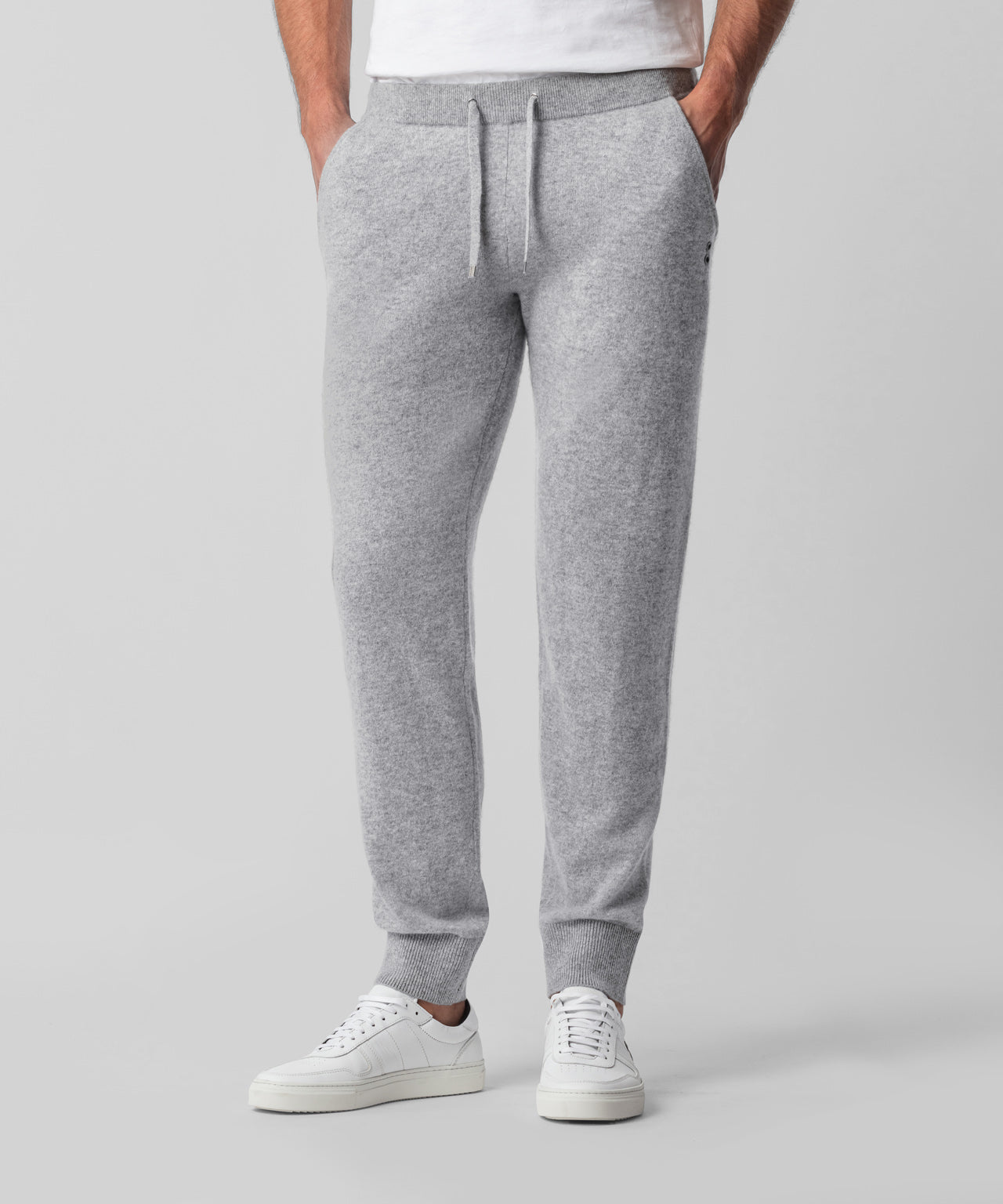 Cashmere Pants: Grey Melange