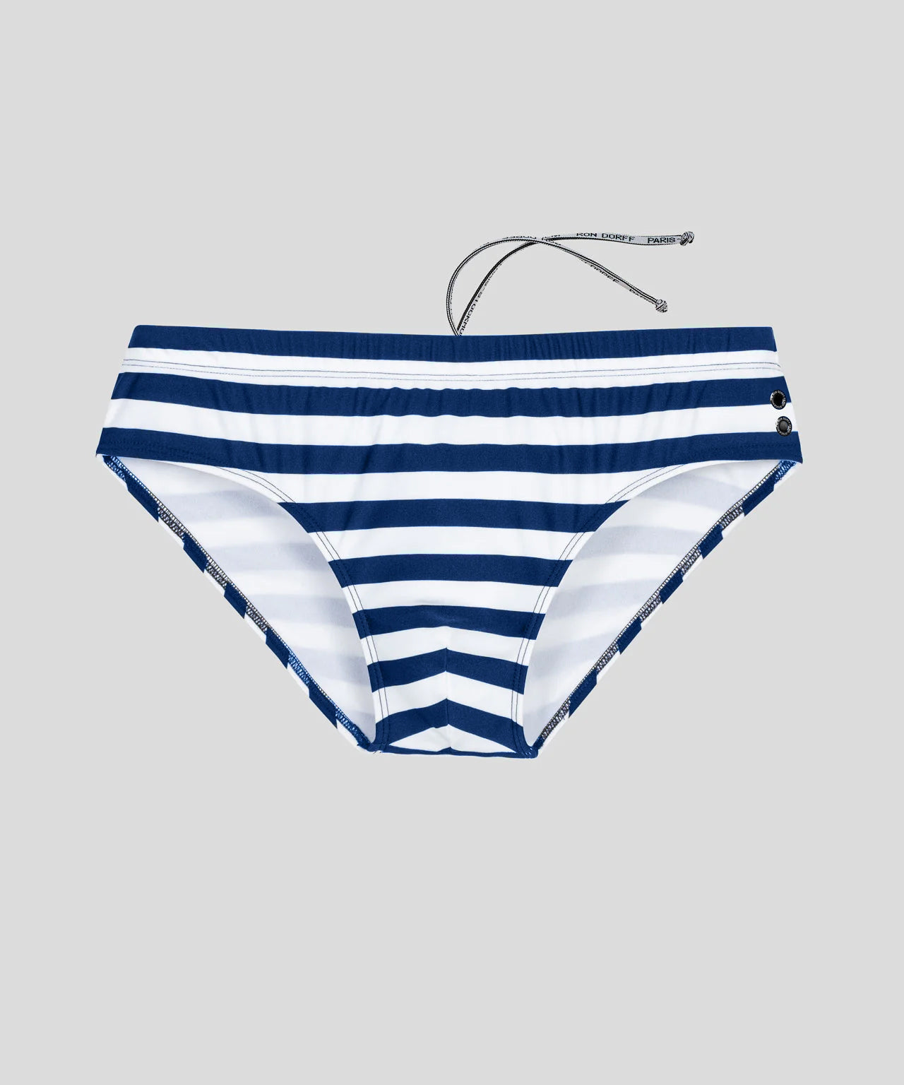 Swim Briefs Horizontal Stripes: Navy/White