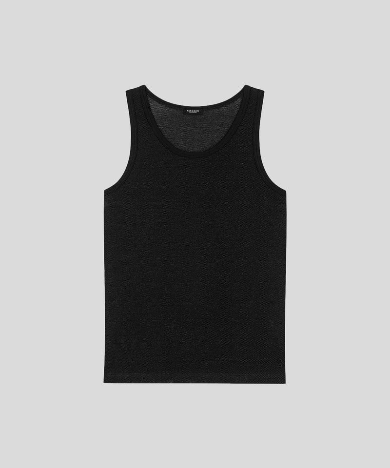 Mesh Tank Top: Black