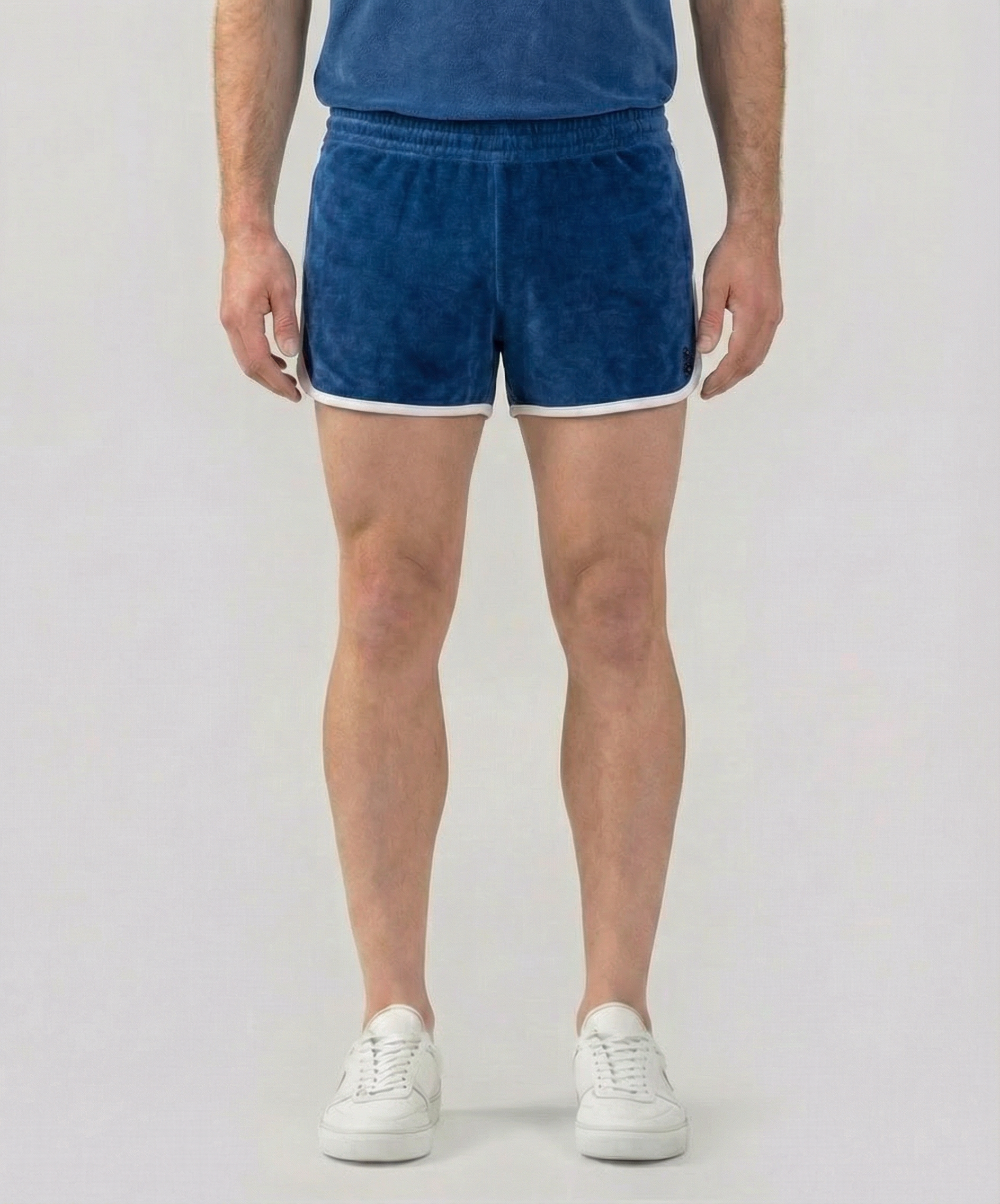 Marathon Exerciser Short en coton terry: Bleu