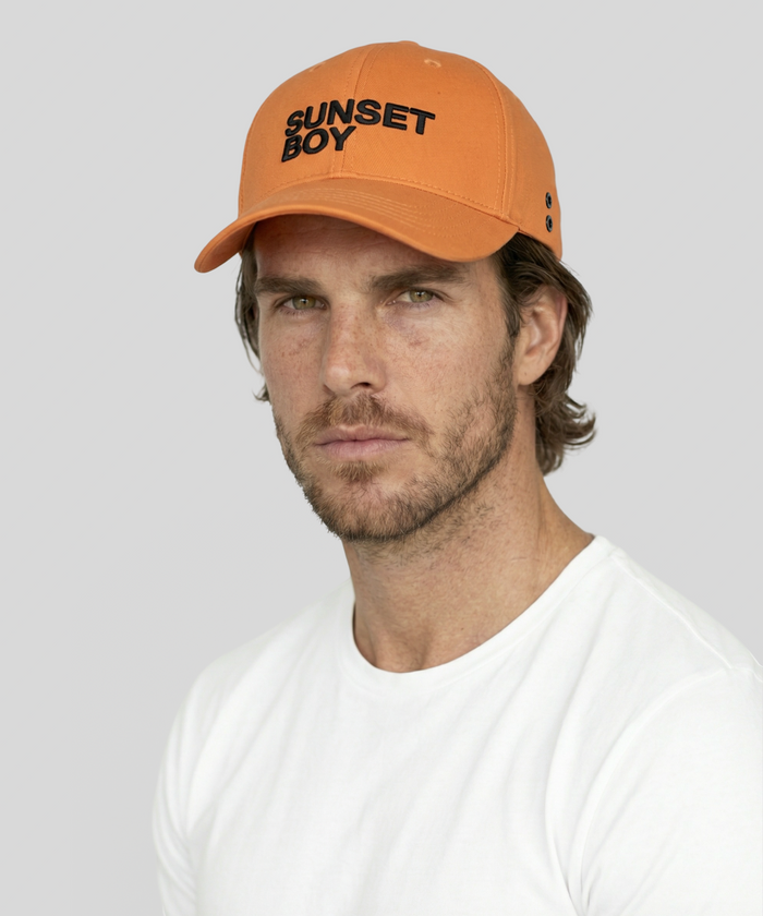 Casquette "SUNSET BOY": Orange sunset