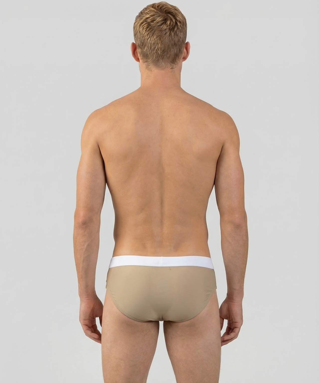 Swim Briefs w. Waistband: Sand