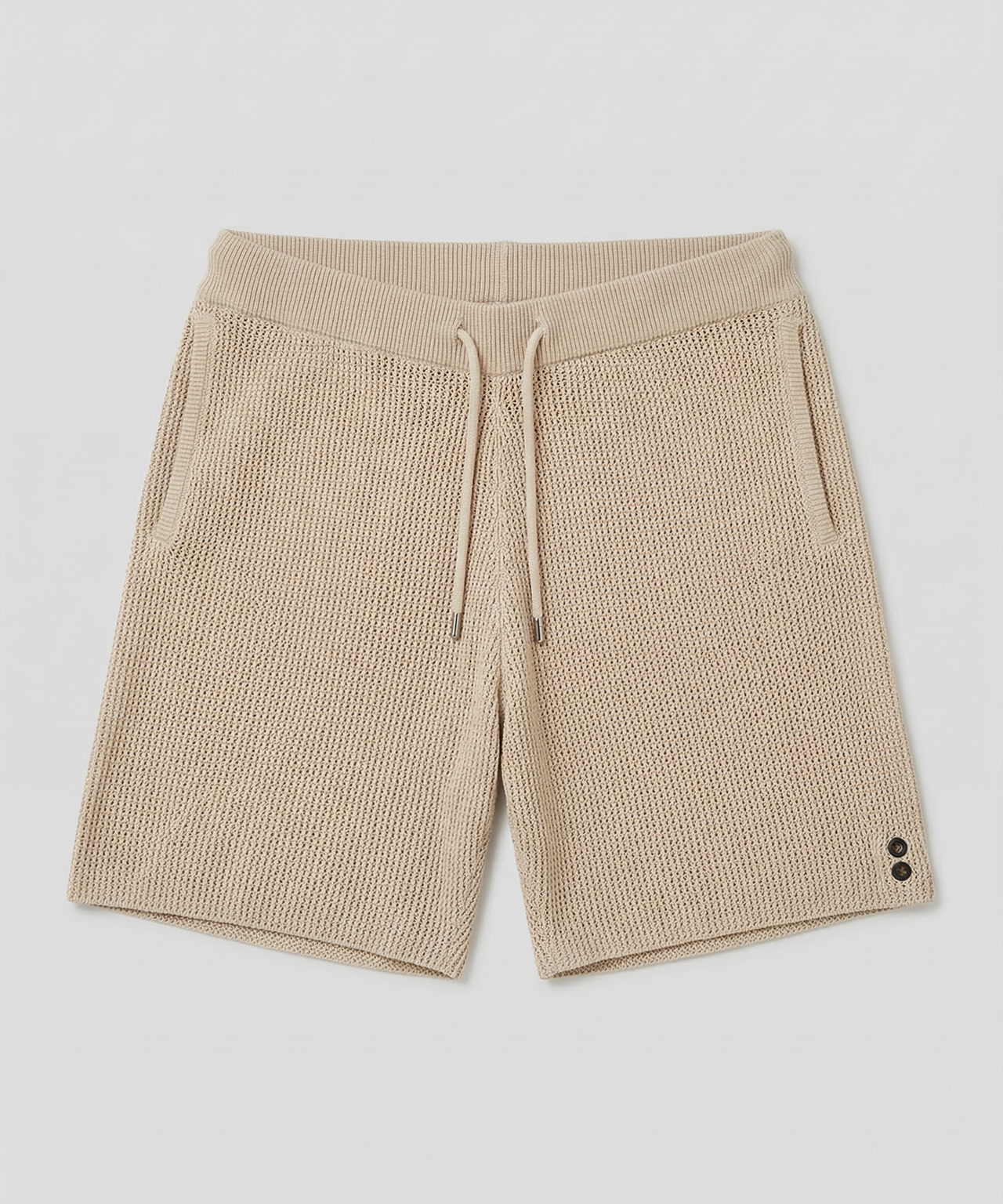 Short en crochet de coton bio: Beige