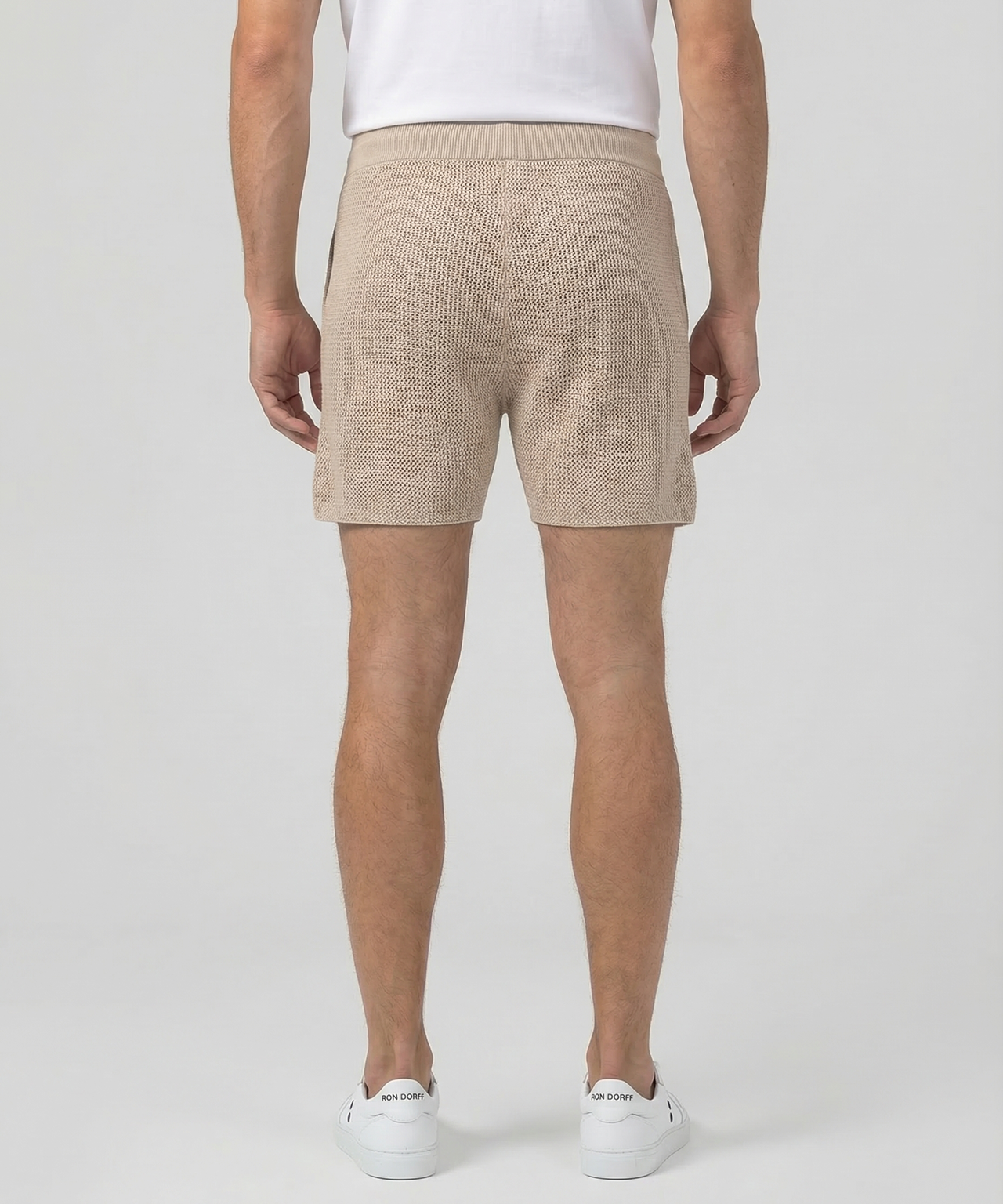 Short en crochet de coton bio: Beige
