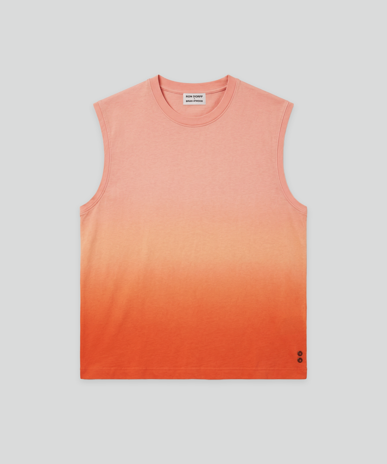 Leichtes ärmelloses Sweatshirt aus Bio-Baumwolle: Sunset Orange