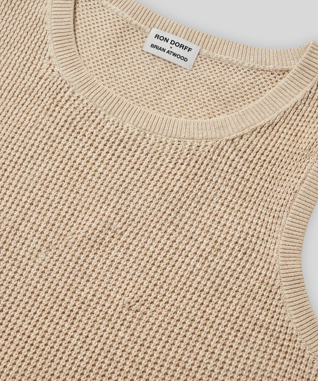 Débardeur en crochet de coton bio: Beige