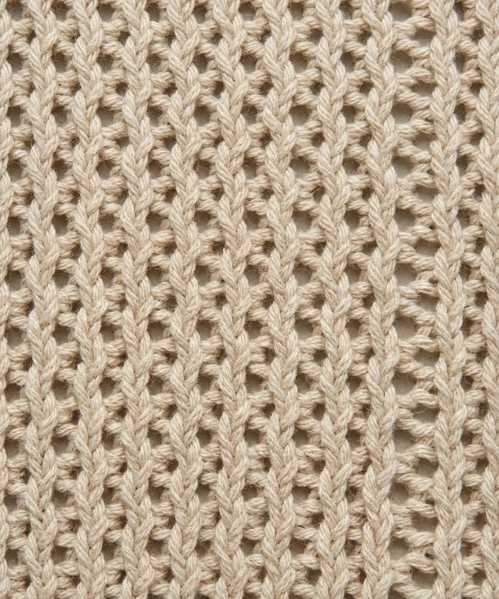 Débardeur en crochet de coton bio: Beige