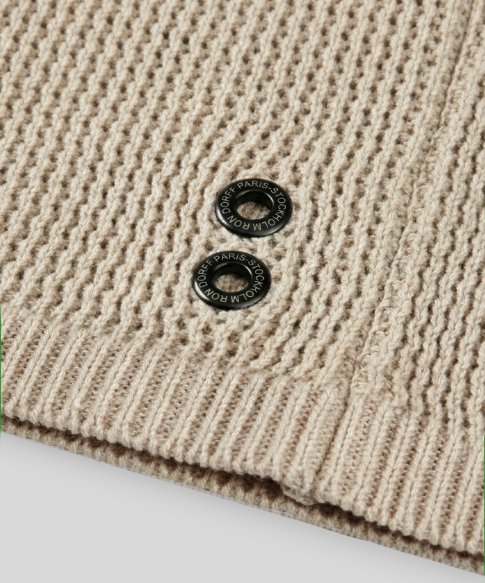 Chemise en crochet de coton bio: Beige