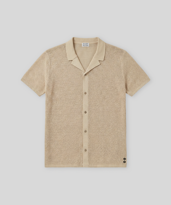Chemise en crochet de coton bio: Beige