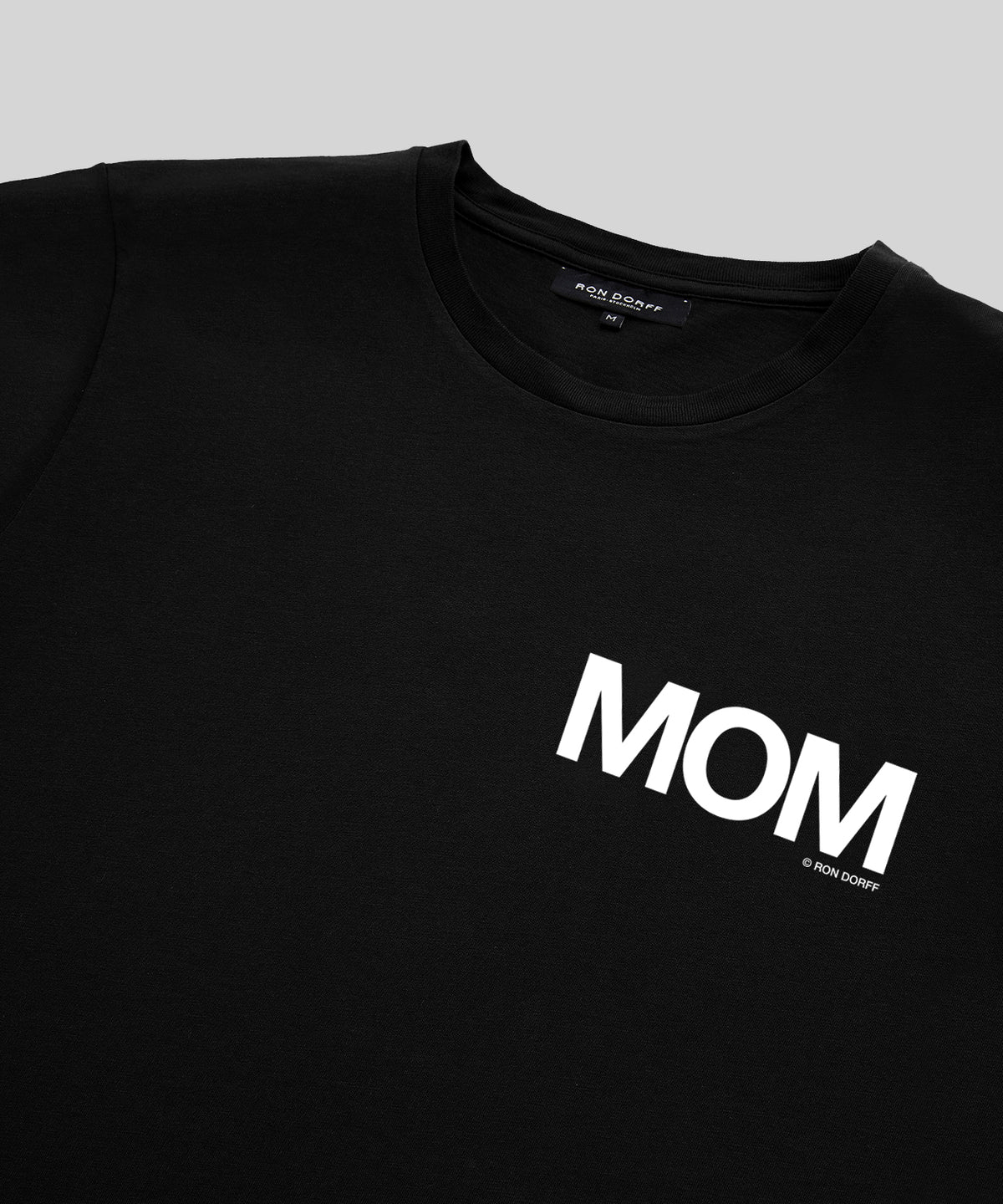 Organic Cotton T-Shirt "MOM": Black