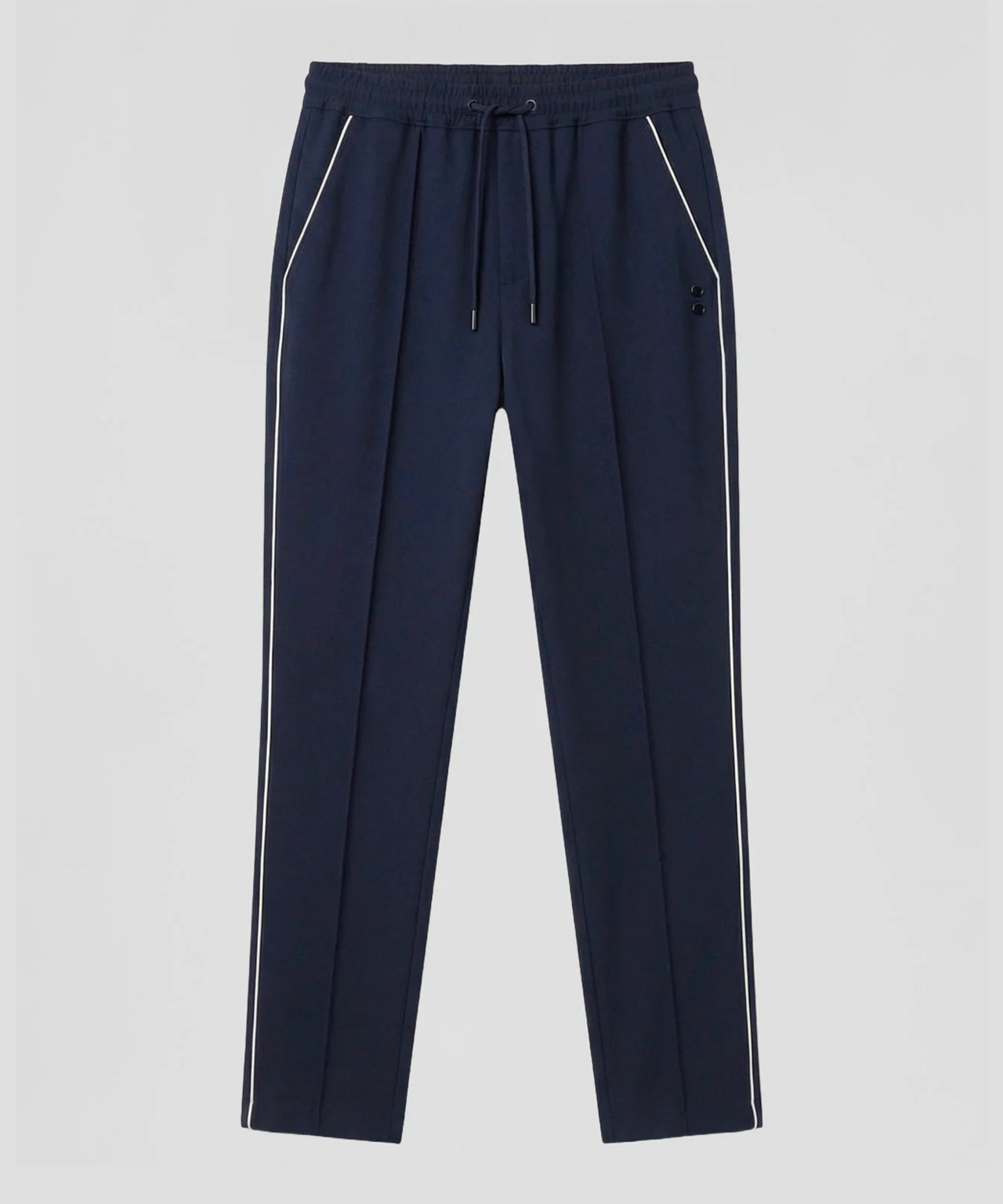 City Pants avec Piping: Bleu marine