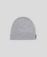 Cashmere Beanie: Grey Melange