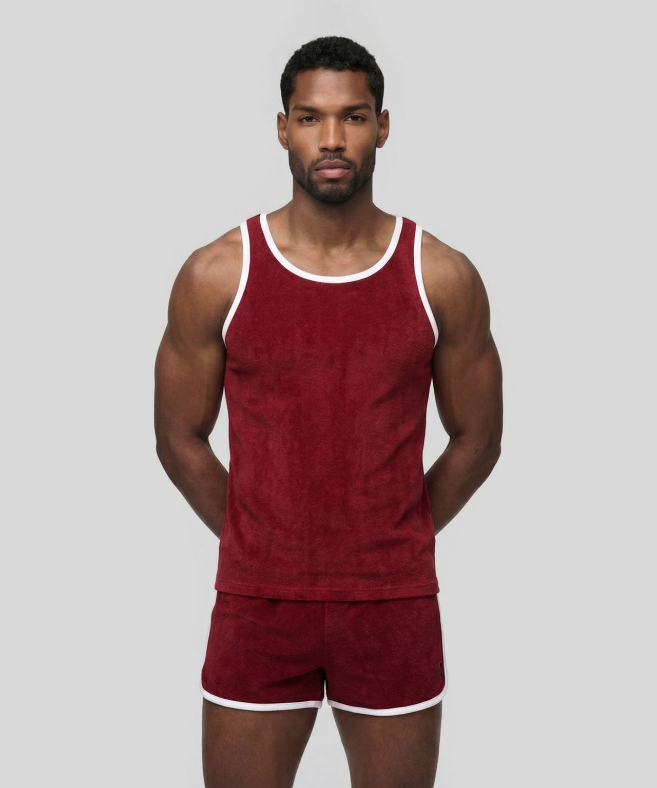 Cotton Terry Tank Top: Red