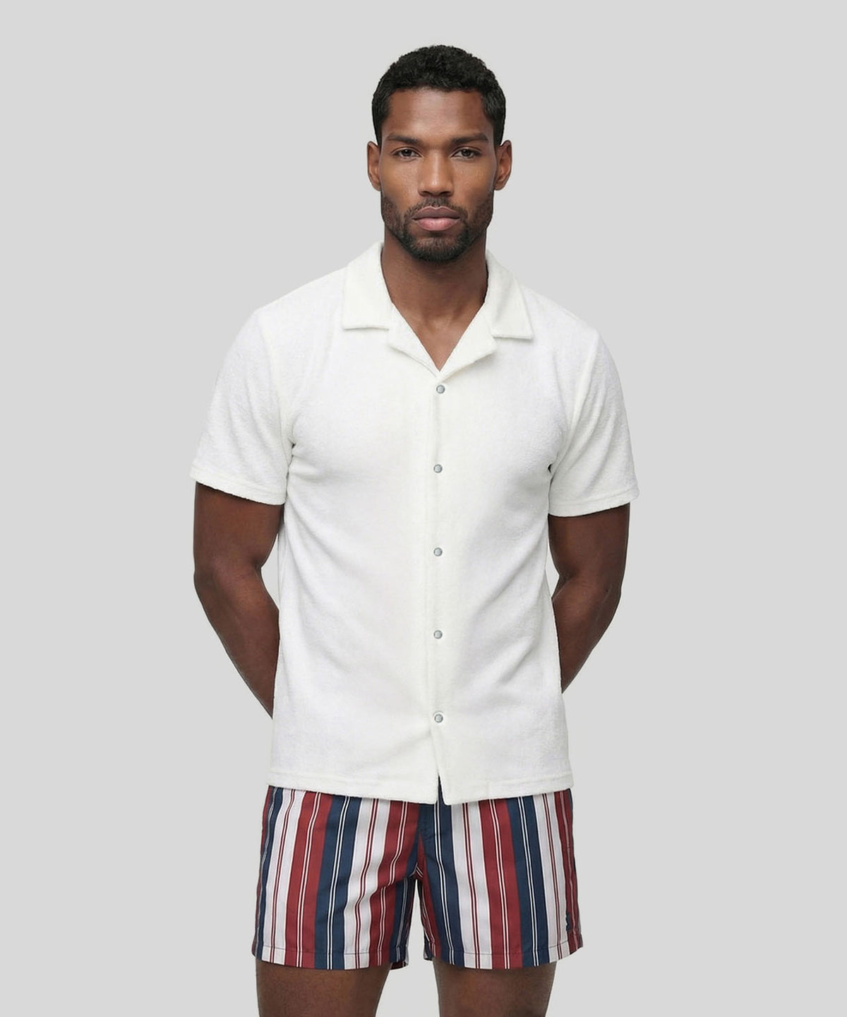 Chemise en coton terry: Écru